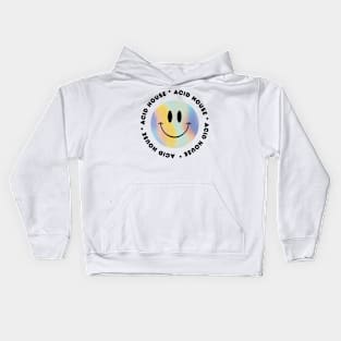 ACID HOUSE  - Shimmer Smiley (Black) Kids Hoodie